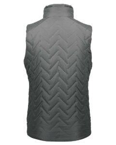 Holloway 229713 Women’s Repreve® Eco Quilted Vest – Carbon (back)
