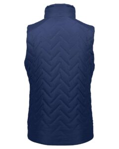 Holloway 229713 Women’s Repreve® Eco Quilted Vest – Navy (back)