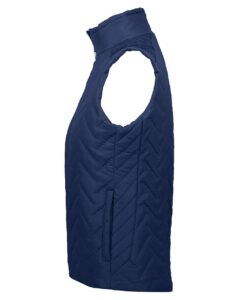 Holloway 229713 Women’s Repreve® Eco Quilted Vest – Navy (side)