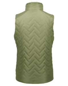 Holloway 229713 Women’s Repreve® Eco Quilted Vest – Olive (back)