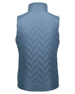 Holloway 229713 Women’s Repreve® Eco Quilted Vest – Storm (back)