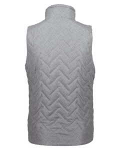 Holloway 229713 Women’s Repreve® Eco Quilted Vest – Tundra Haze Print (back)