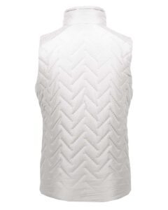 Holloway 229713 Women’s Repreve® Eco Quilted Vest – White (back)
