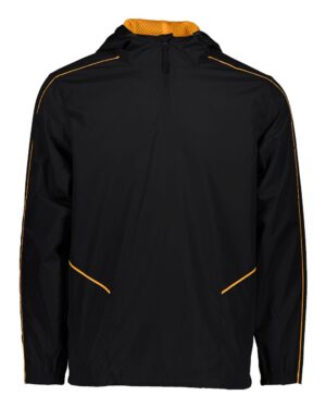 Holloway 229016 Men’s Wizard Quarter-Zip Hooded Pullover – Black/ Light Gold