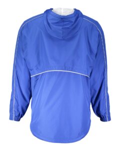 Holloway 229016 Men’s Wizard Quarter-Zip Hooded Pullover – Royal/ White (back)