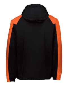 Holloway 229111 Men’s Homefield Hooded Jacket – Black/ Orange (back)