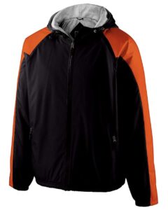 Holloway 229111 Men’s Homefield Hooded Jacket – Black/ Orange