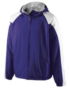 Holloway 229111 Men’s Homefield Hooded Jacket – Purple/ White