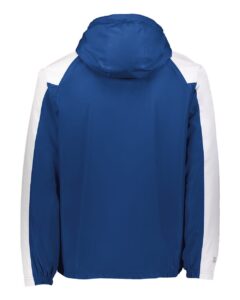 Holloway 229111 Men’s Homefield Hooded Jacket – Royal/ White (back)