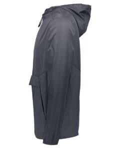 Holloway 229534 Men’s Packable Quarter-Zip Jacket – Carbon (side)