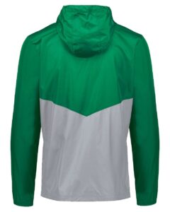 Holloway 229534 Men’s Packable Quarter-Zip Jacket – Kelly/ Athletic Grey (back)