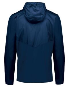 Holloway 229534 Men’s Packable Quarter-Zip Jacket – Navy (back)