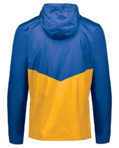 Holloway 229534 Men’s Packable Quarter-Zip Jacket – Royal/ Gold (back)