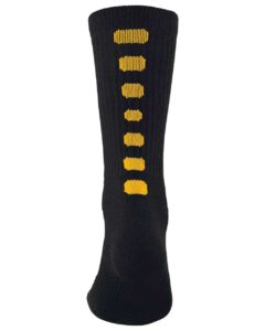 Augusta Sportswear 6091 Colorblocked Crew Socks – Black/ Gold