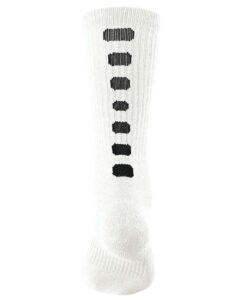 Augusta Sportswear 6091 Colorblocked Crew Socks – White/ Black