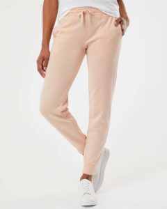 Independent Trading Co. PRM20PNT Women’s California Wave Wash Sweatpants – Blush (on model)