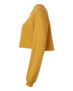 BELLA + CANVAS 6501 Women’s FWD Fashion Crop Long Sleeve Tee – Mustard (side)