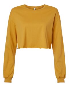 BELLA + CANVAS 6501 Women’s FWD Fashion Crop Long Sleeve Tee – Mustard
