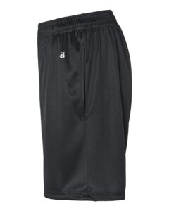 Badger 4146 Men’s B-Core 5″ Pocketed Shorts – Black (side)