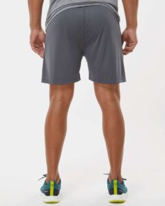 Badger 4146 Men’s B-Core 5″ Pocketed Shorts – Graphite (on model back)